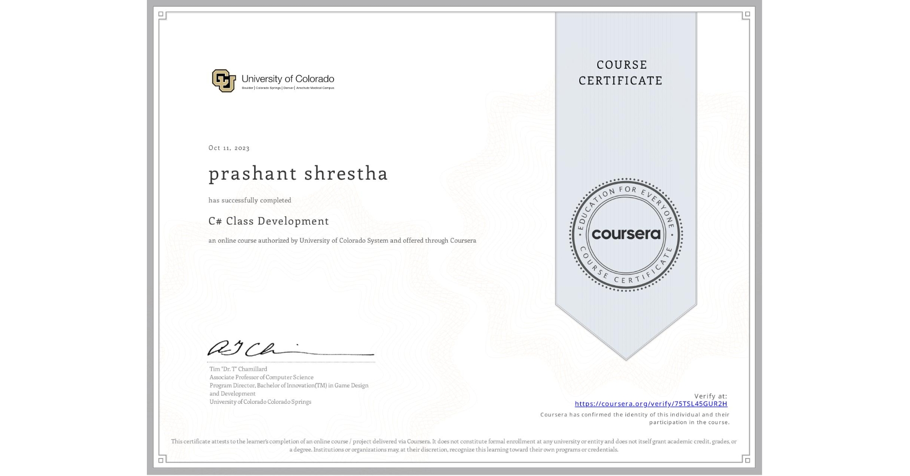 C# Class Development 1